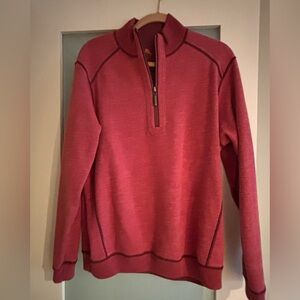 Tommy Bahama Men's Zip-Up Sweater in Red